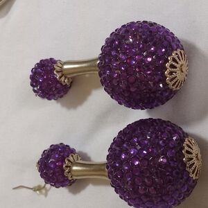 Elegant Purple Crystal Earrings
